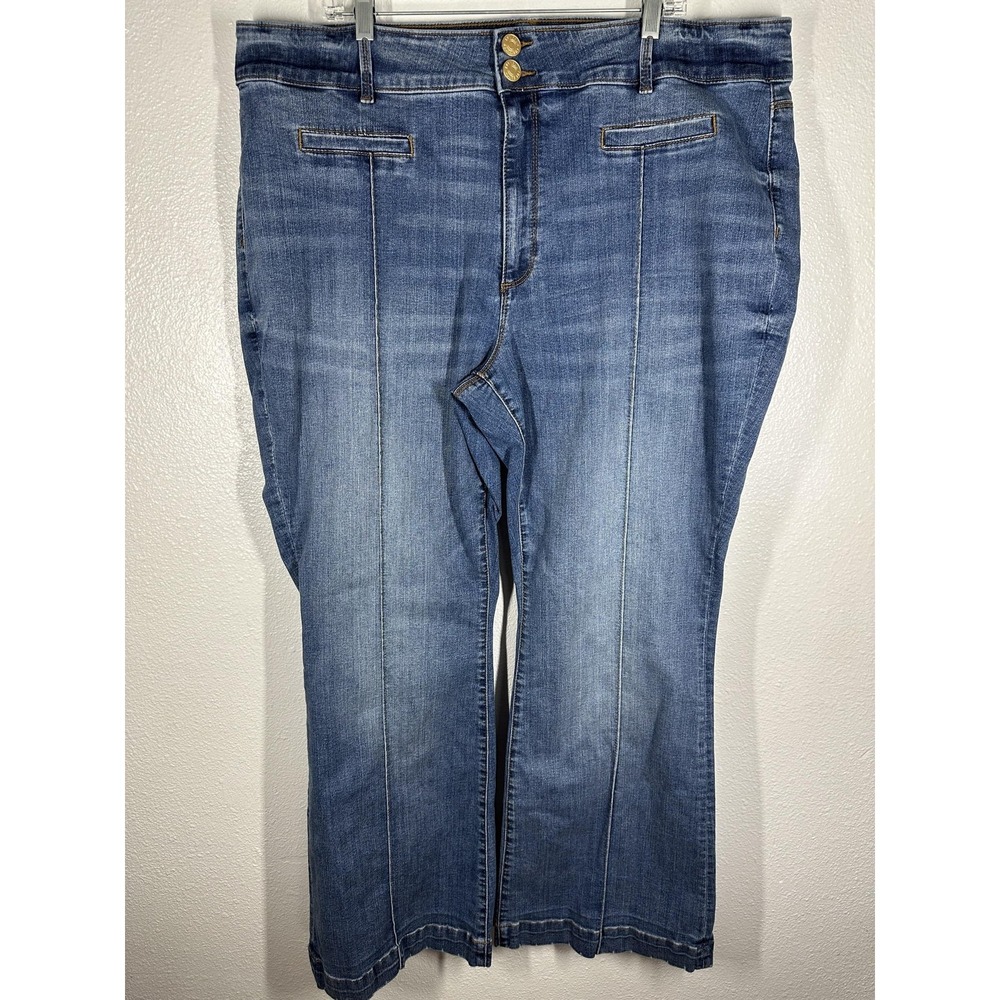 Kut From The Kloth Jeans Womens 22W Blue Ana High Rise Flare Stretch Denim - Picture 10 of 10